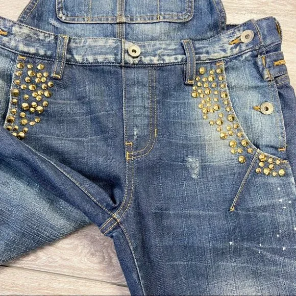 GUESS LIMITED EDITION VEROS STUDDED OVERALLS - Picture 7 of 16
